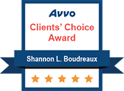 Avvo Clients' Choice Award Shannon L. Boudreaux 5 Star