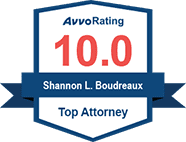 Avvo Rating 10.0 Shannon L. Boudreaux Top Attorney